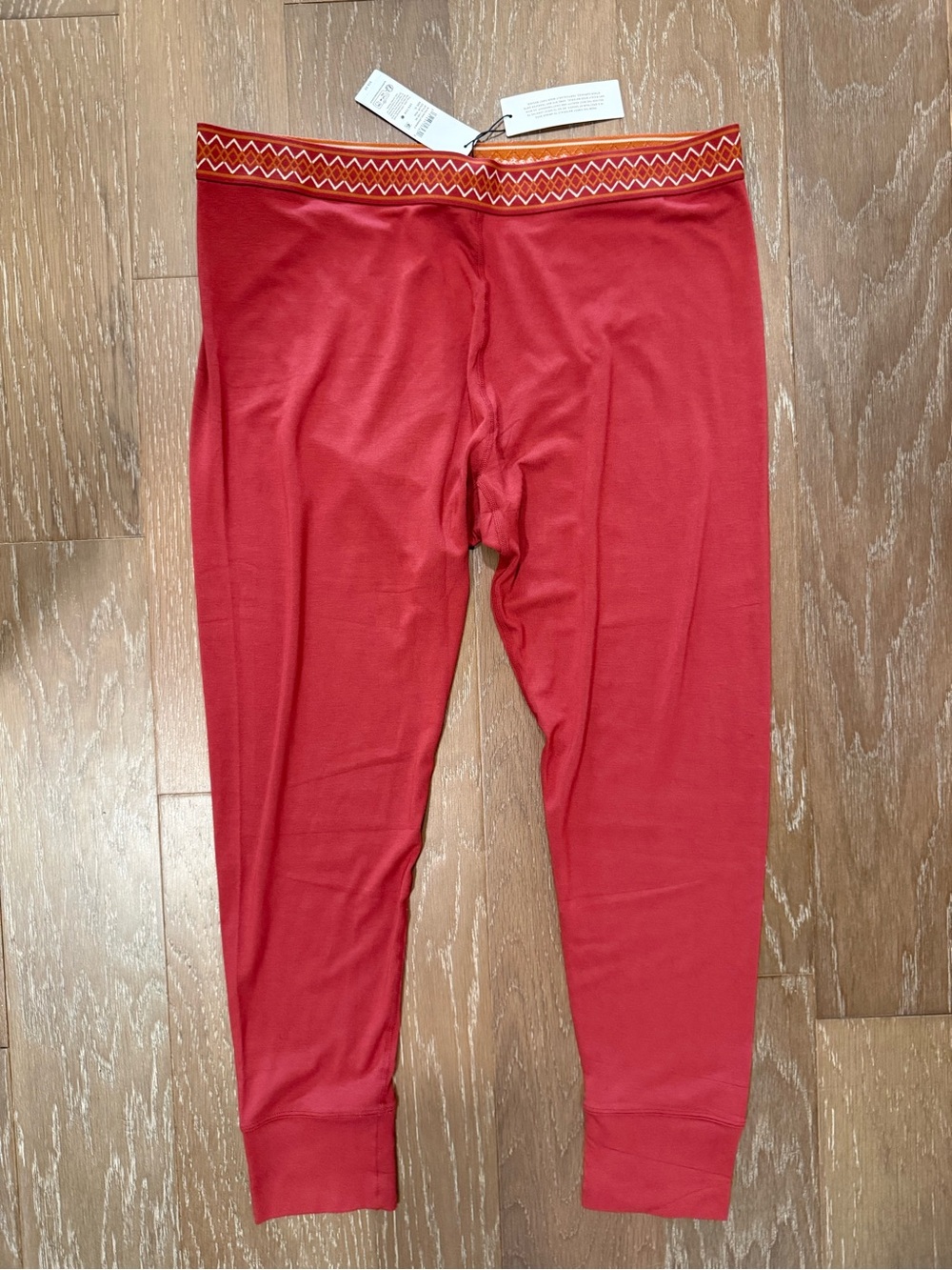 UGG Red Thermal Joggers with Patterned Waistband